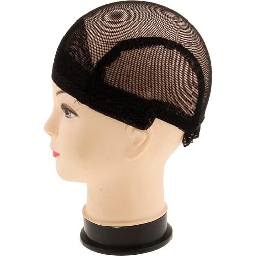 Stretchable Women Lady Hair Wig Cap Weaving Mesh Net Making Wigs Snood Hairnet Accessories Band Black