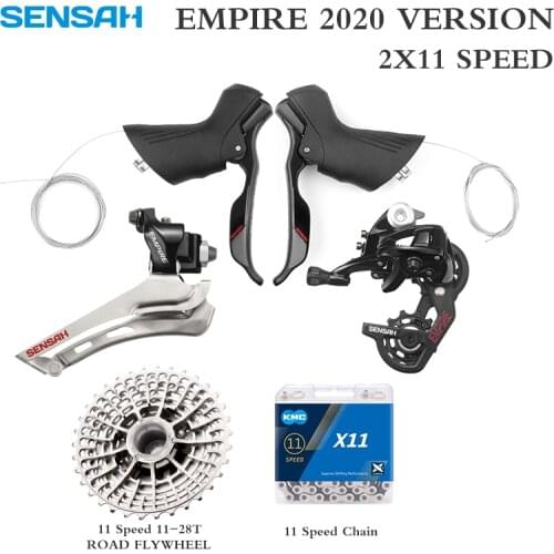 SENSAH EMPIRE Road Bike 2*11 Speed Bicycle Shifter Lever Rear Derailleur Groupset Cassette Flywheel KMC Chain ST-2400 ST-3503