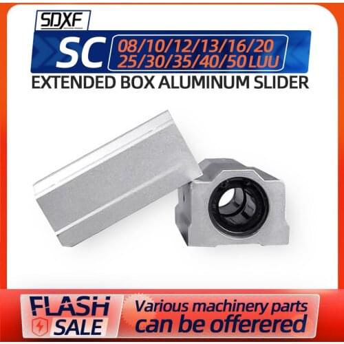Extended box aluminum slider linear slider 1/2/4PCSSC8/10/12/13/16/20/25/30/35/40/50LUU