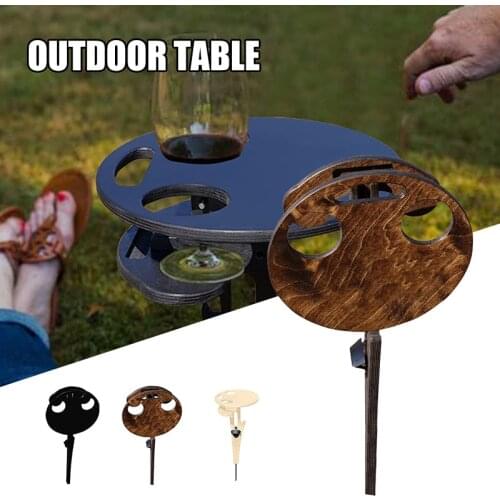 Outdoor Wine Table Outdoor Portable Folding Wine Table For Outdoors Garden Travel Beach Garden Furniture Sets Mesa Plegable SDF