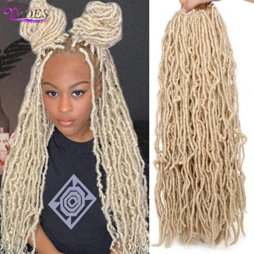 VADES Faux Locs Crochet Hair Curly Wavy Dreadlocks Braids Synthetic Goddess Braiding Hair Extensions Soft Crochet Braid Hair