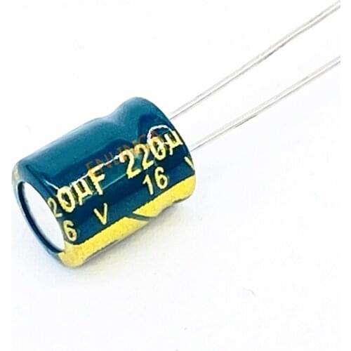 20pieces 16V 220UF 6*7 high frequency low impedance aluminum electrolytic capacitor 220uf 16v 20