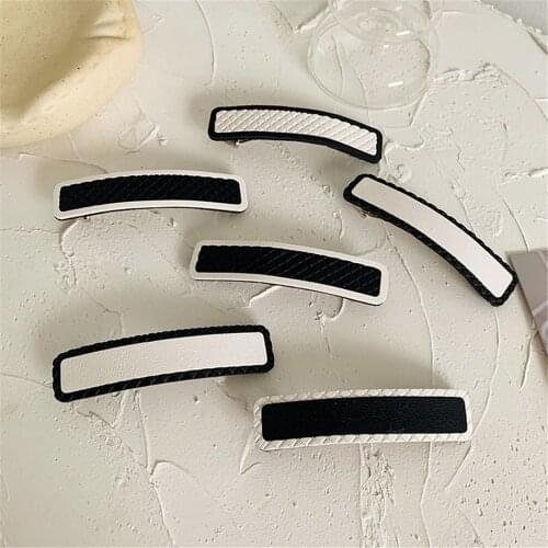Women Barrettes Hairpins Black White Hair Clips Fashion Korean Lady Girl Head Wear Accessories Wholesale Adult Office