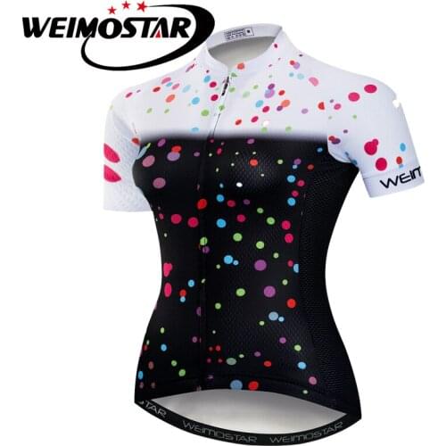Weimostar Cycling Jersey Women Reflective Summer Short Sleeve mtb Road Bicycle Clothing Ropa Ciclismo Bike Jersey Shirt Tops