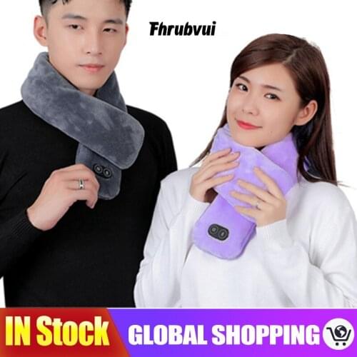 Winter Scarf Heated Scarf USB Women Heating Scarf Couple Scarf Neckerchief Plush Collar Scarves