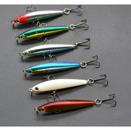 1Pcs Mini 5cm 4g Minnow Pencil Fishing Lure with Hook Hard Bait isca artificial Wobbles Slow Sinking Lifelike Baits High Quality