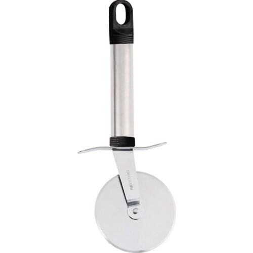 1pcs Stainless Steel Pizza Cutter Round Wheel Roller Double Slicer Cake Bread Knife Cutting With Finger Protection Kitchen Tools