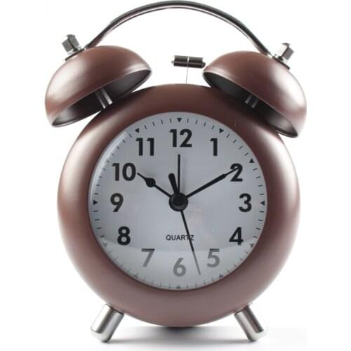 3color Clock Student Alarm Creative Child Bedroom Bedside Night Light Metal Simple Lazy Mute With Backlight