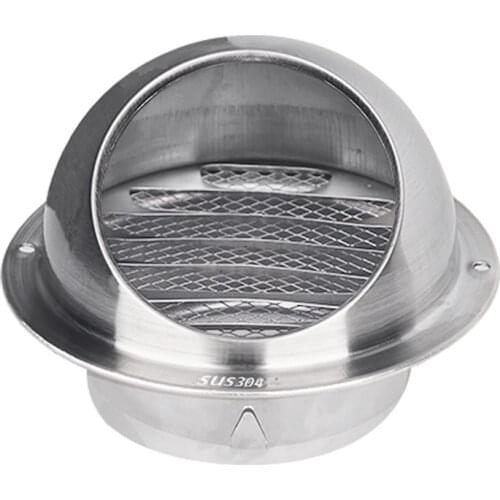 304 Stainless Steel Ventilation Air Vent Grille Louver Exhaust Hood Round Vent Cover For Wall Hole Kitchen Exhaust Fan
