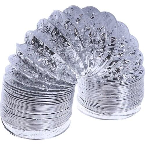 4inch Ventilator Pipe Aluminum Tube Air Ventilation Hose Flexible Exhaust Duct 2M