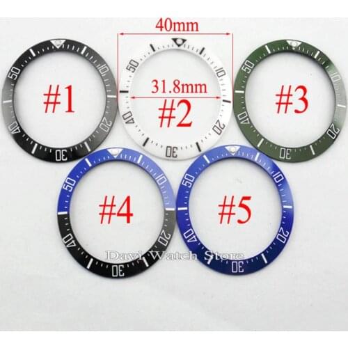 40mm Black Blue Green White Ceramic bezel fit automatic BLIGER watch