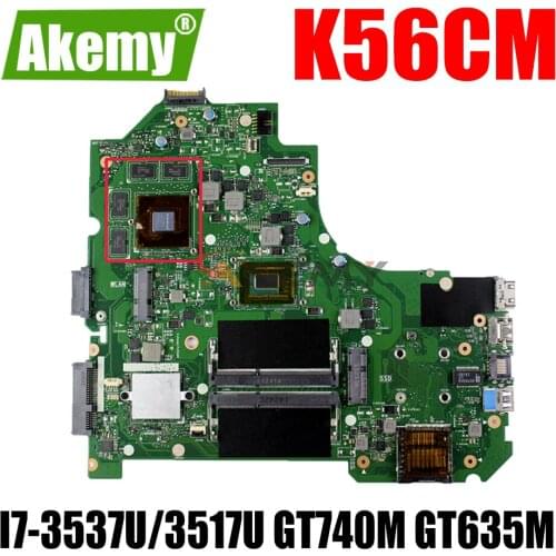 Akemy K56CM Laptop motherboard for ASUS K56CB K56C S550CB S550CM original mainboard I7-3537U/3517U GT740M