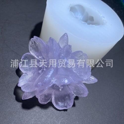 Automobile Fragrance Epoxy Mold DIY Five-Petal Flower Plaster Mobile Phone Shell Tabletop Support 15-883