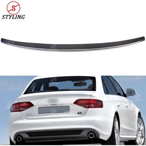 B8 Carbon Fiber Spoiler S4 Style For Audi A4 Rear Bumper trunk spoiler wing Gloss Black 2008 2009 2010 2011 2012