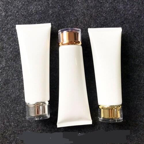 300pcs/lot 100g 100ml White Empty Plastic Squeeze Bottle Cosmetic Facial Cleanser Hand Cream Soft Tube