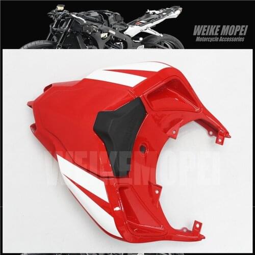 White Red Motorcycle Rear Tail Cover Cowl Fairing Panel Fit For DUCATI 848 1098 1198 EVO 2007 2008 2009 2010 2011