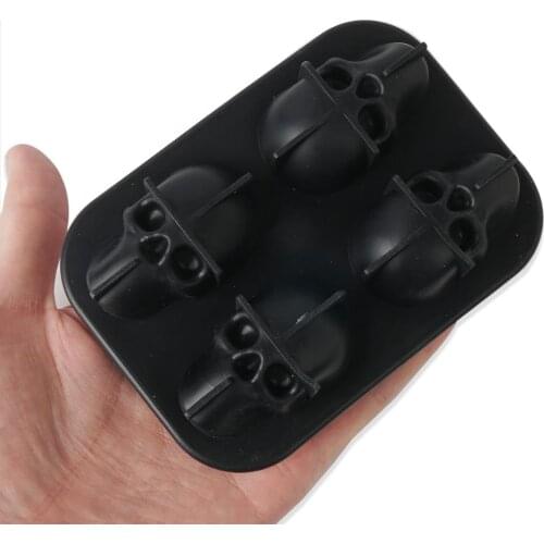 1 PC 3D Skull Silicone Jello Ice Mold Flexible Cube Maker Tray for Halloween and Christmas Party 10347150