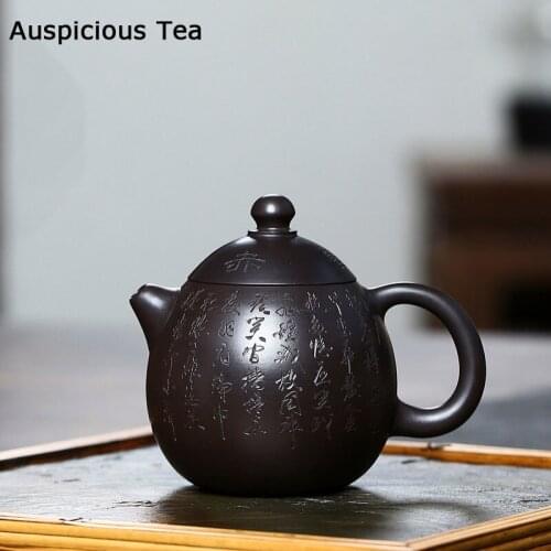 Classic Yixing Purple Clay Teapots Raw Ore Black Mud Dragon Infuser Tea Pot Tea Ceremony Accessories Customized Zisha Teaware