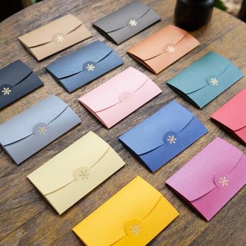 40pcs/set Vintage Bronzing Snow colored Pearl blank mini paper envelopes wedding invitation envelope /gilt envelope/13 color