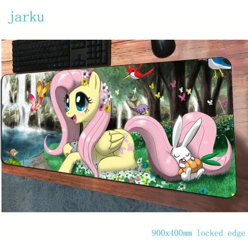 My little pony mouse pad locked edge pad to mouse notbook computer mousepad anime gaming padmouse gamer to keyboard mouse mats