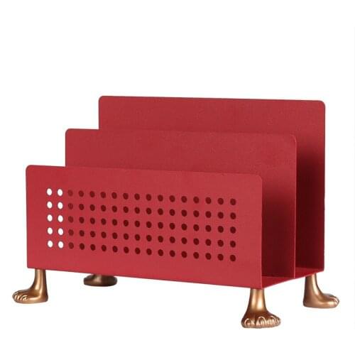 Creative iron art simple desktop bookshelf shelf small student desk storage and organization