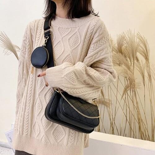 Small PU Leather Crossbody Bags For Women 2020 Luxury Three-in-one Package Shoulder Handbags Female Travel Cross Body Bag