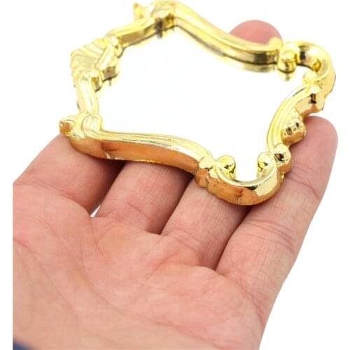 Furniture European Frame Mirror Doll House Miniatures 1:12 Scale Accessories Plastic Mirror ingbaby Dollhouse Miniature