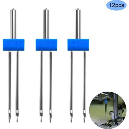 MIUSIE 3pcs 2MM 3MM 4MM Stainless Steel Double Twin Needle Pins For Household Multi-Functional Sewing Machine Accessories