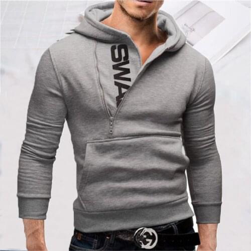 Man Autumn Hoodie Sweatshirt Fashion Side Zipper Street Wear Male Sportswear Pullover Tracksuit