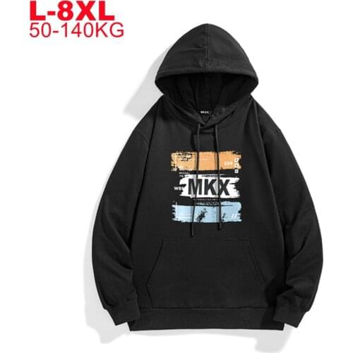 Plus Size 8xl 7xl 6xl 5xl Mens Hoodies Sweatshirts Fashion Streetwear Hooded Long Sleeve Sweatshirt Male Oversize Pullovers Men