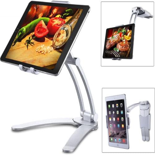 Aluminum Kitchen Desktop Tablet Phone Holder Flodable Adjustable 5-13 inch Tablet Phone Stand For iPad Air Pro 12.9 Living Mount