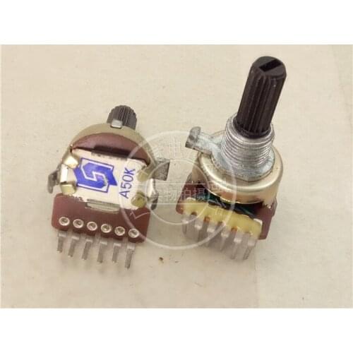 Original new 100% 161 TYPE vertical double potentiometer A50K axis 20MM with thread length (SWITCH)