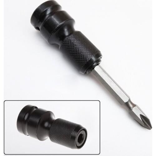1/2"Drive To 1/4"Hex Shank Converter Quick Release Chuck Screwdriver Bit Adapter T5UC