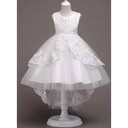 Girls Dress Wedding Party Princess Christmas Dresse for Girl Party Costume Kids Tutu Clothing Teenagers White New Arrival 2020