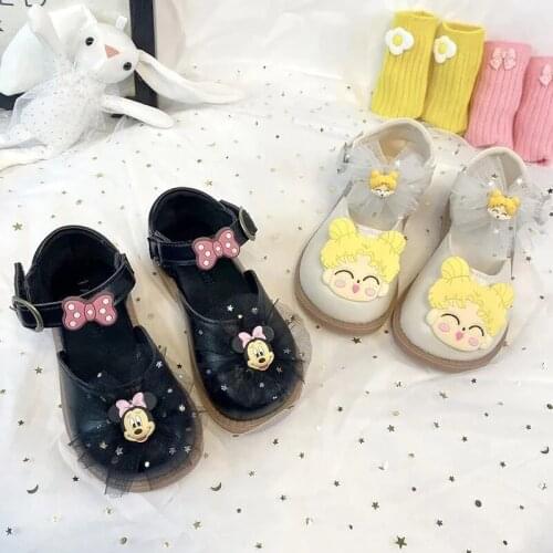 Disney childrens cartoon Mickey Mouse non-slip soft sole casual sandals leather shoes student sports shoes girl princess shoes