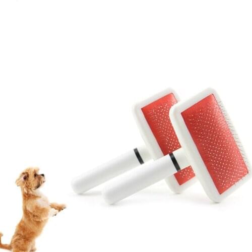 Dog grooming comb pet cat dog brush comb red pet supplies dog hair remover pet grooming dog accessories grooming tools