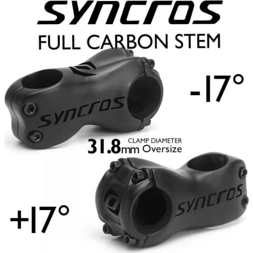 Syncros Ultra light Full Carbon Fraser SL MTB Bicycle Stem Mountain/Road Bike Parts Angle 6/17 degree 70/80/90/110/110/120mm