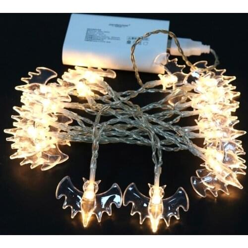 2018 LED usb bat Strip Light Holiday Lighting for Festival Halloween Decoration String Lamp Nightlights 2M 20leds