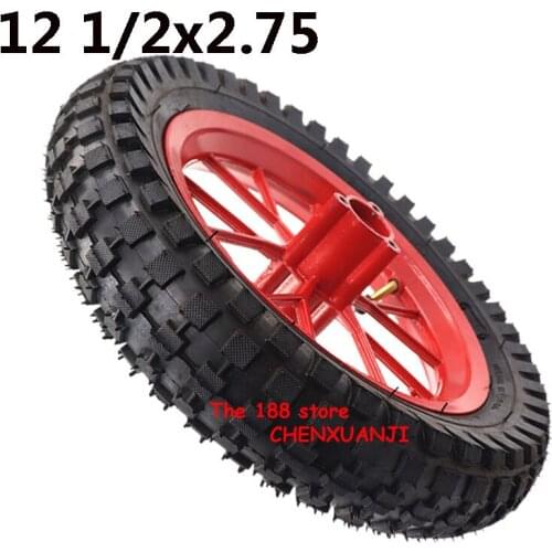 High quality 12 1 / 2 x 2.75 front and rear wheel assembly for razor dirtbike mx350 MX400 Mini dirtbike 12 1 / 2x2.75 tires
