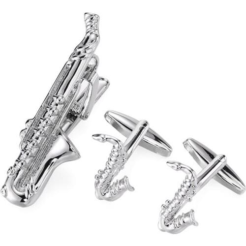 High quality mens suit brand Cufflinks tie clip Sax Cufflinks tie clip, fashion design style free shipping