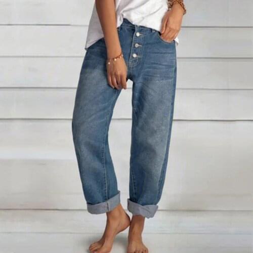 Women Jeans Plus Size Vintage Streetwear Mid Waist Long Pants 2021 Spring Loose Straight Trousers Mom Jean Pantalones De Mujer