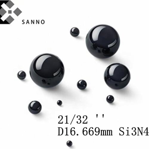 10pcs/pack 21/32 '' D16.669mm Si3N4 Silicon Nitride ceramic balls precision grinding ball media round beads for bearing industry