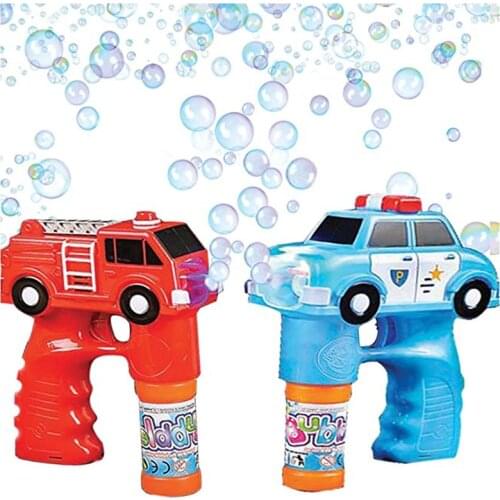 2019 Outdoor Automatic Electric Bubbles Gun Car Fire Engine Soap Bubbles Gun Toys Flashing Toys Music Light Water Bubbles Gun