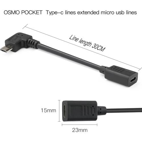 30cm OTG Data USB Cable for Osmo Pocket Connector Adapter Extension Cable DJI OSMO Pocket Accessory Micro-USB Type-C Data Line