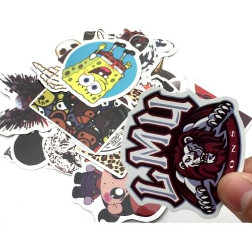 50pcs Car motorcycle graffiti stickers Cartoon Anime Waterproof Car Stickers Skateboard Suitcase Guitar Graffiti DIY Sticker
