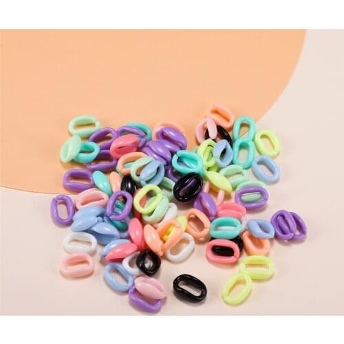50Pcs/Lot 16*11mm Colorful Acrylic Link Chain Necklace for DIY Necklace Bracelet Making Plastic Chain Links Jewelry Making