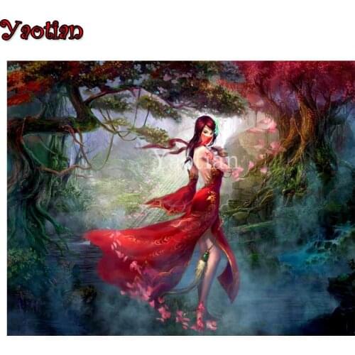 5D DIY Diamond embroidery Fantasy forest veil beauty Full drill Diamond painting Cross Stitch kit Rhinestone Mosaic Painting