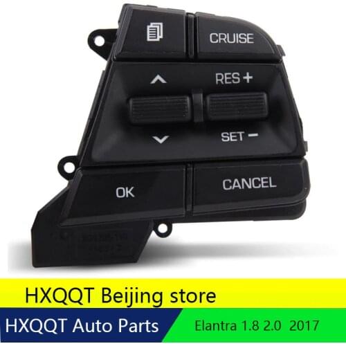 HXQQT For Hyundai Movable Collar Solaris 1.6l Car Fans Gift Bluetooth Phone Cruise Control Steering Wheel Buttons Switch Black