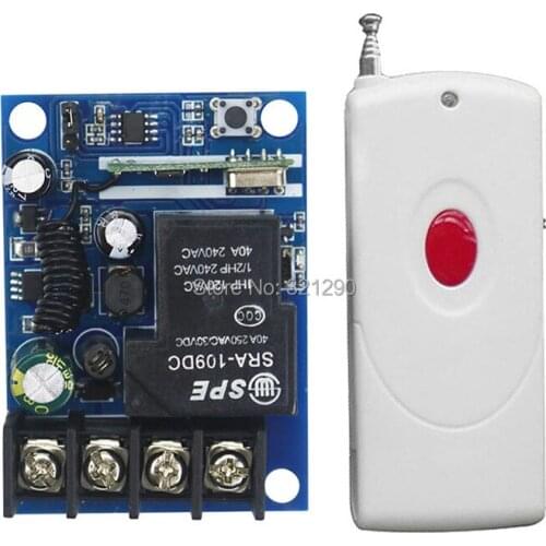 New DC12--48V 12V 24V 36V 48V 1CH 10A RF Wireless Remote Control Switch System teleswitch (JRL-1)Transmitter + 1 *Receiver
