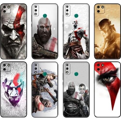 Black tpu Case For Huawei Y9S Y6S Y8S Y5P Y7P Y8P Case For Huawei Y5 lite Prime 2018 Y6 2019 Cover God of War Kratos
